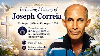 Funeral service of Joseph Correia