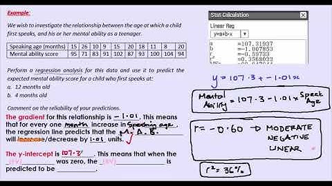 VCE Further Maths - Data - Regression - 3f - regression analysis