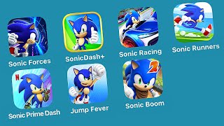 Sonic Forces 2017 Sonic Dash + 2022 Sonic Racing 2019 Sonic Runners Adventure 2017 Sonic Jump Fever