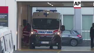 Injured from Serbia town shooting arrive at hospital