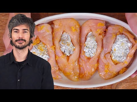 Vídeo: Frango Com Legumes, Cozido Em Papel Alumínio