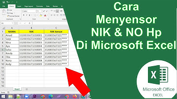 Cara Sensor Digit Terakhir NIK atau Nomor HP di Excel