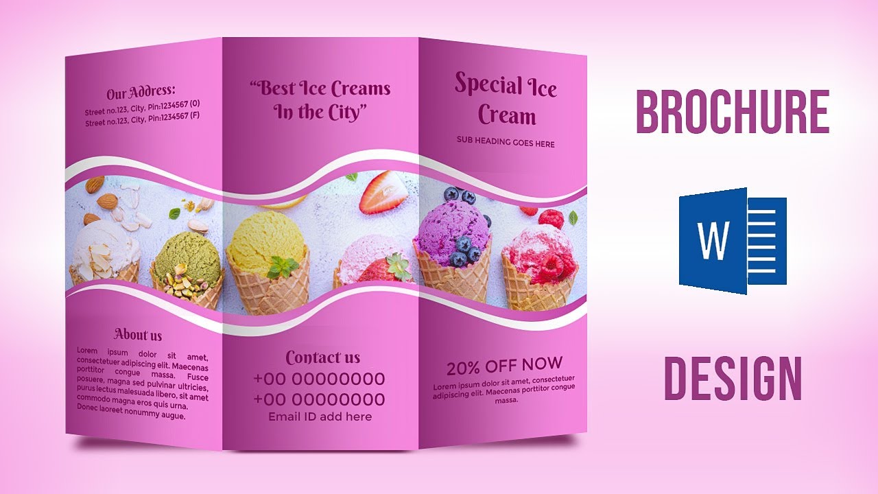 How to Create Brochure Design in MS Word | Brochure Design in MS Word | Brochure Design Ideas