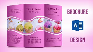 How to Create Brochure Design in MS Word | Brochure Design in MS Word | Brochure Design Ideas
