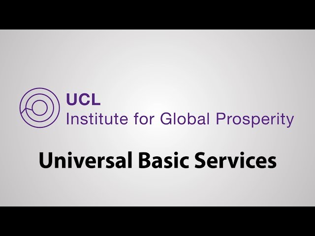 Watch Universal Basic Services - a radical proposal from UCL's Institute for Global Prosperity on YouTube.