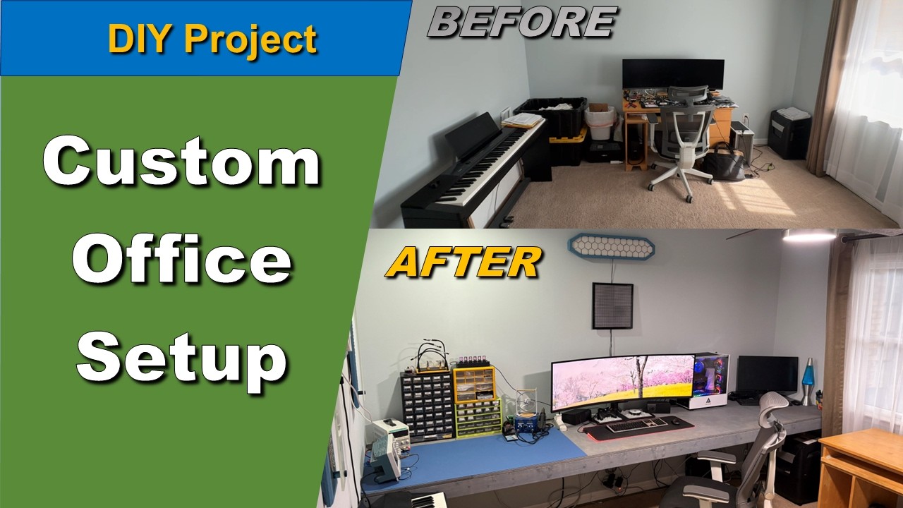 Custom Office Makeover: My DIY Desk Build
