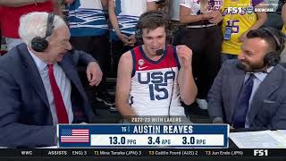 Post Game Interview with Austin Reaves - USA vs Puerto Rico #nba