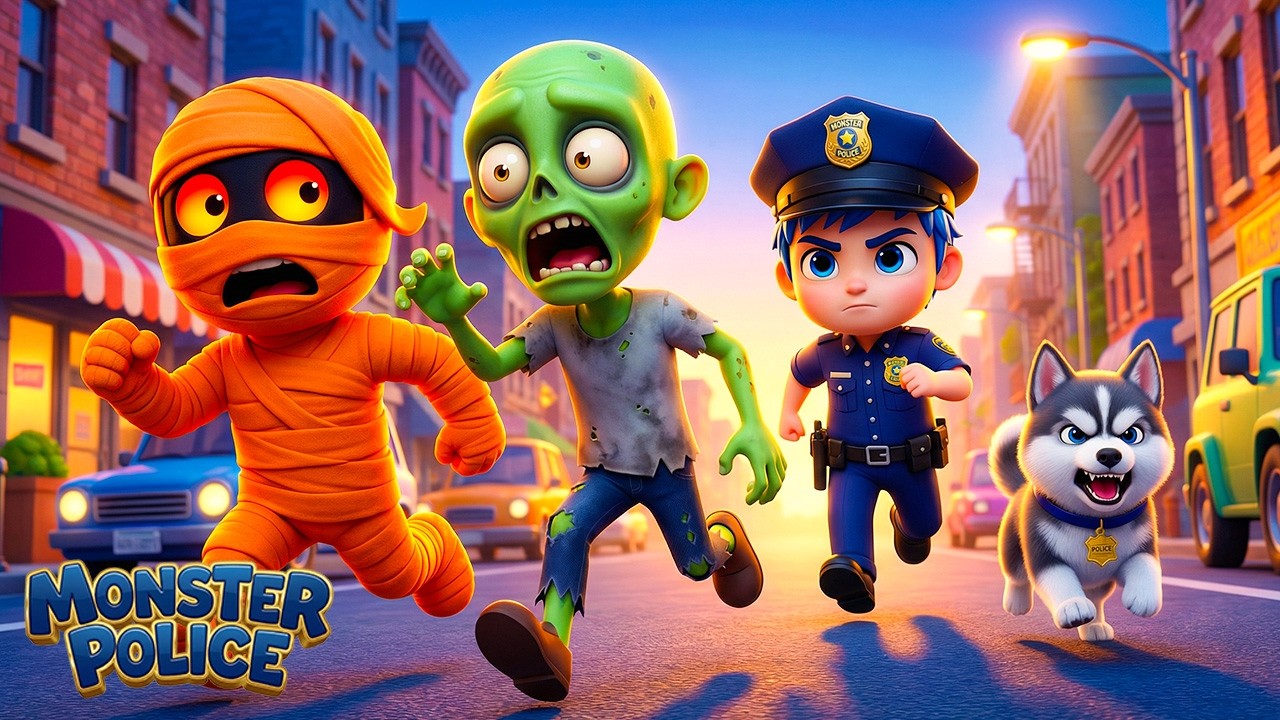 Polisi Monster 🚨 | Lagu Anak-anak | Monster Police Bahasa Indonesia