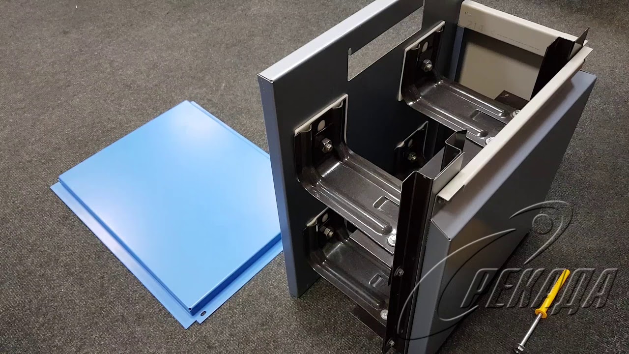 Монтаж металлокассет на вентфасад, ventfasady.ru - YouTube