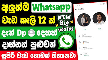 Top 12 New WhatsApp Updates in Sinhala | WhatsApp Tips and Tricks