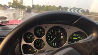 Ferrari 360 modena f1 in the rain onboard pov hd and beautiful rainbow