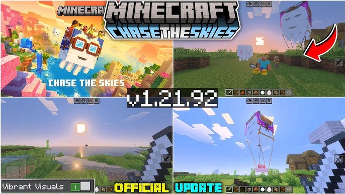 Minecraft Pe 1.21.92 Official Version Released | Minecraft 1.21.90 - Chase  the Skies Update!