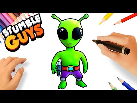 COMO DESENHAR O ALIEN 👽 STUMBLE GUYS SKINS 