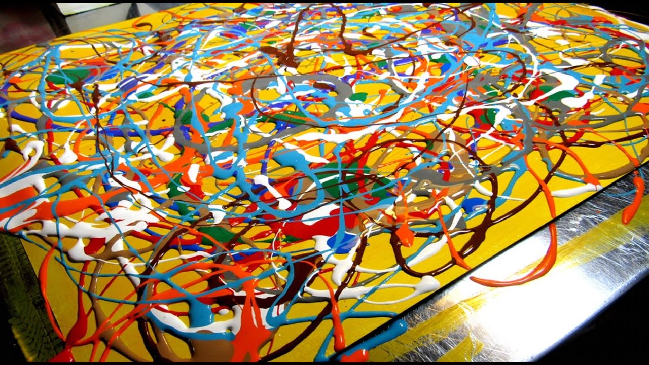 DESIGNER SPOT -  Acrylic Fluid Paint Abstract Painting Demo