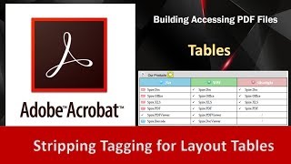 Stripping Table Tagging in PDF for Layout Tables