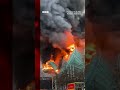 This is the moment a huge fire engulfed a newly-built water park in Sweden. #Shorts #Sweden #Fire