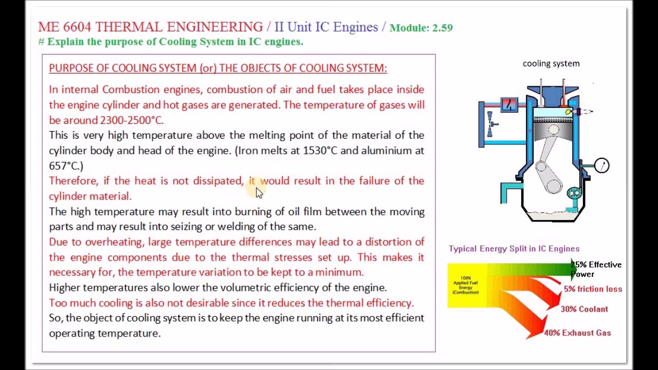 types of cooling systems in ic engines