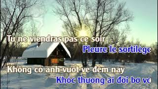 Tombe La Neige -Tuyết Rơi | Karaoke | Tone | Masculin.Nam