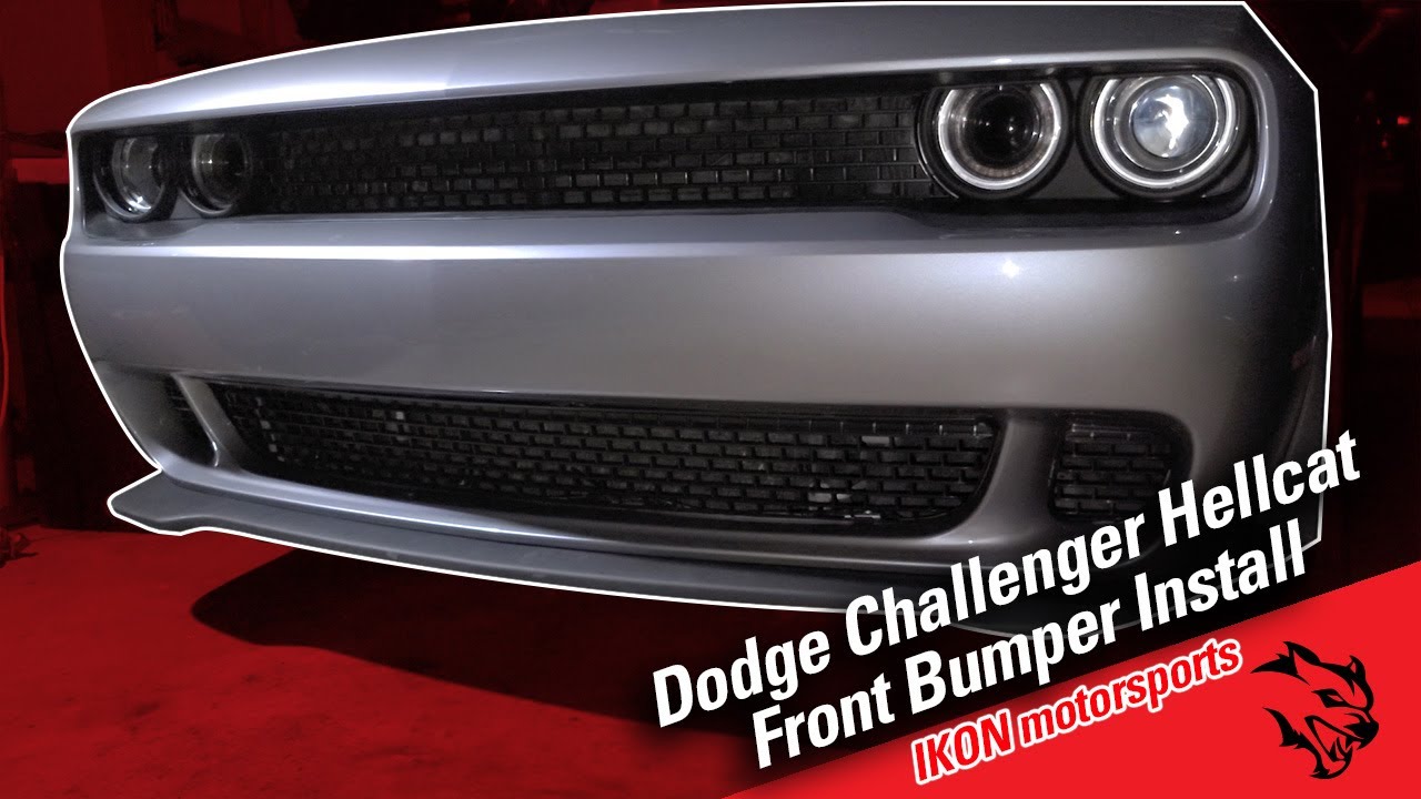 Install of Dodge Challenger Hellcat Front Bumper(swap RT-Hellcat) part2 ...