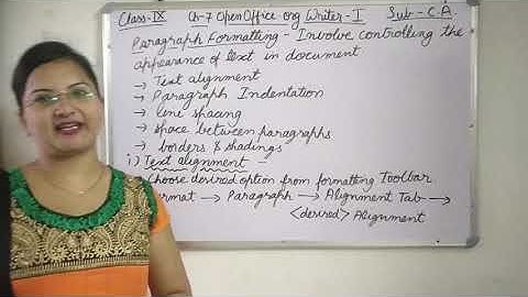 CBSE CA(Computer Application) Class-9 Ch-7 OpenOffice.org Writer-I Part-7