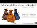 How to make a leather Pouch - Medieval / Renaissance Satchel, leather pattern