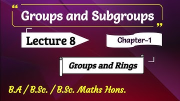 8) Complex and Subgroups || (Lecture-8) 5th Semester ||(Sec-1) , Groups and Rings || Bsc Maths MDU