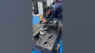 The linear motor module is in test operation