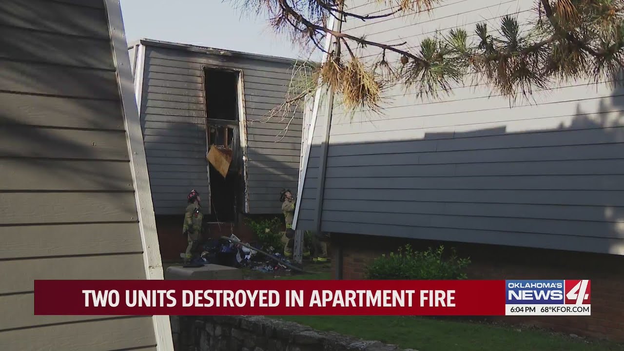 Two units destroyed in apartment fire - YouTube
