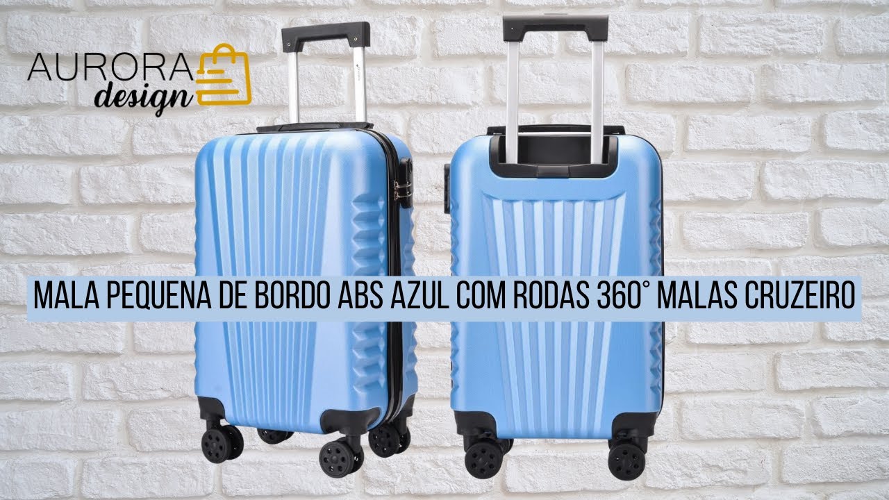 Mala Viagem Bordo Pequena Rígida Rodas Giro 360º - Visual Bolsas