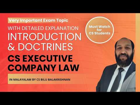 CS Professional — Company Law & Practice, Introduction & Doctrines recorded class cover
