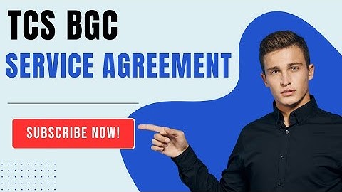 TCS Service Agreement || TCS BGC