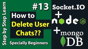 How to Delete Chats in Dynamic Chat App - Dynamic Chat App in Node JS MongoDB #13