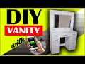 DIY Makeup Vanity Mirror with Lights, Dimmer, & Phone Charger plus more..