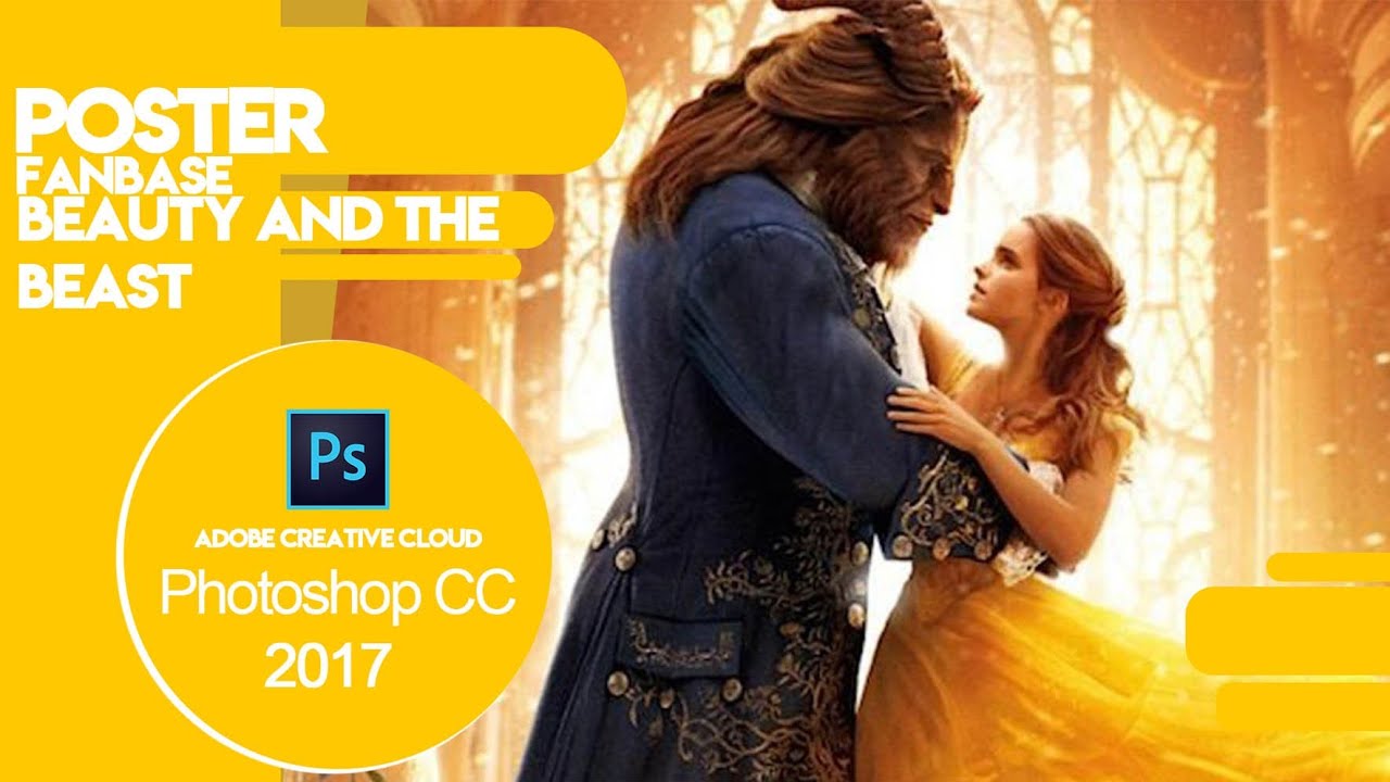 Disney Beauty And The Beast Movie Poster Photoshop Tutorial Artix Visualfx Youtube