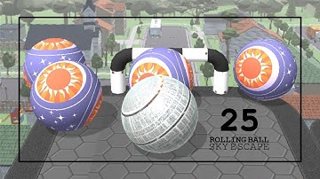 Rolling Ball Sky Escape | Gameplay Part.25 | Level 171-175 (New Ball: Death Star)