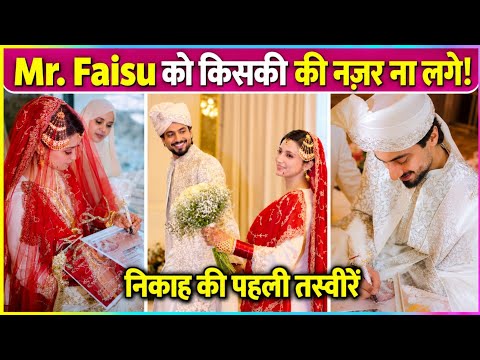 Mr.Faisu First Nikkah Pictures With Wife Nikhat Fatima From Madina | Shaadi Mubarak