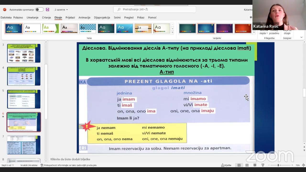 Hrvatski jezik A1 (14/03/2022)