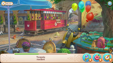 Manor Matters hidden objects #27 in the Town Square (one item at a time): Harder |camera,crow,Guitar