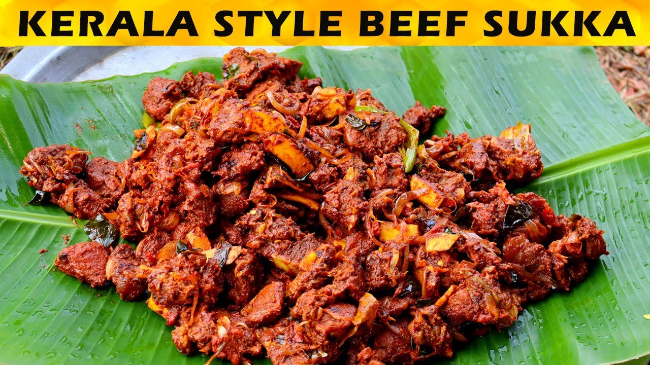 பீப் சுக்கா Beef Dry Roast Recipe in Tamil Beef Varuval VILLAGE
