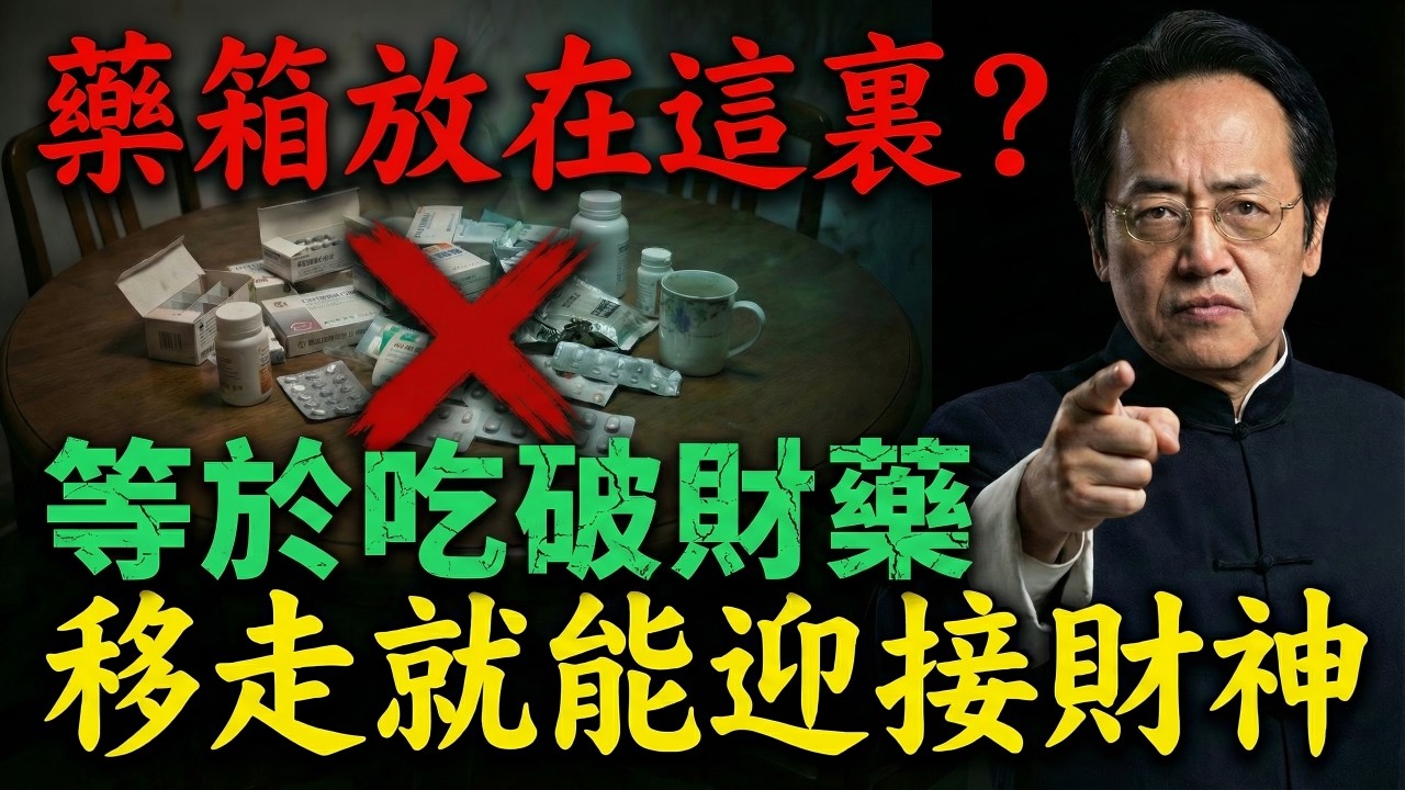 倪海廈鐵口直斷：藥箱放錯位置，等於天天在吃「破財藥」！難怪兒女存不住錢，今天必須移開！#倪海廈 #倪海厦 #風水 #居家風水 #易經 #易經智慧 #斷捨離 #改運 #漏財 #中醫養生