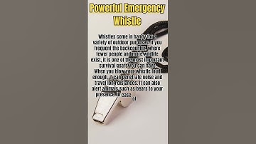 Survival Camping Tools: The Power of an Emergency Whistle