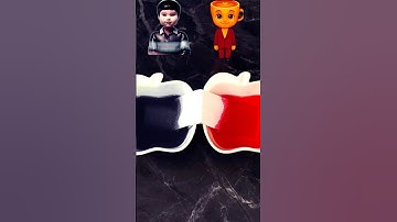 Mix Squid Game & Labubu Color🌈#colormixing #squidgame #satisfying #color