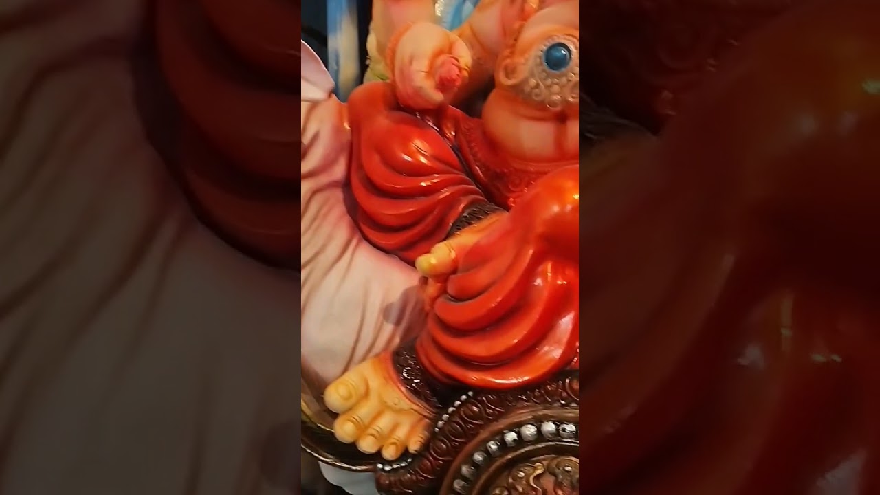 Ganesh idol 2022 Paint work at Last moment in dhoolpet