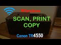 How to COPY, PRINT & SCAN with Canon TR4550 all-in-one Printer review ?