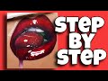 How to Draw GLOSSY LIPS || Step by step drawing tutorial :)