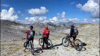 Mountain biking at Piz Ubrail trail, Stelvio Pass