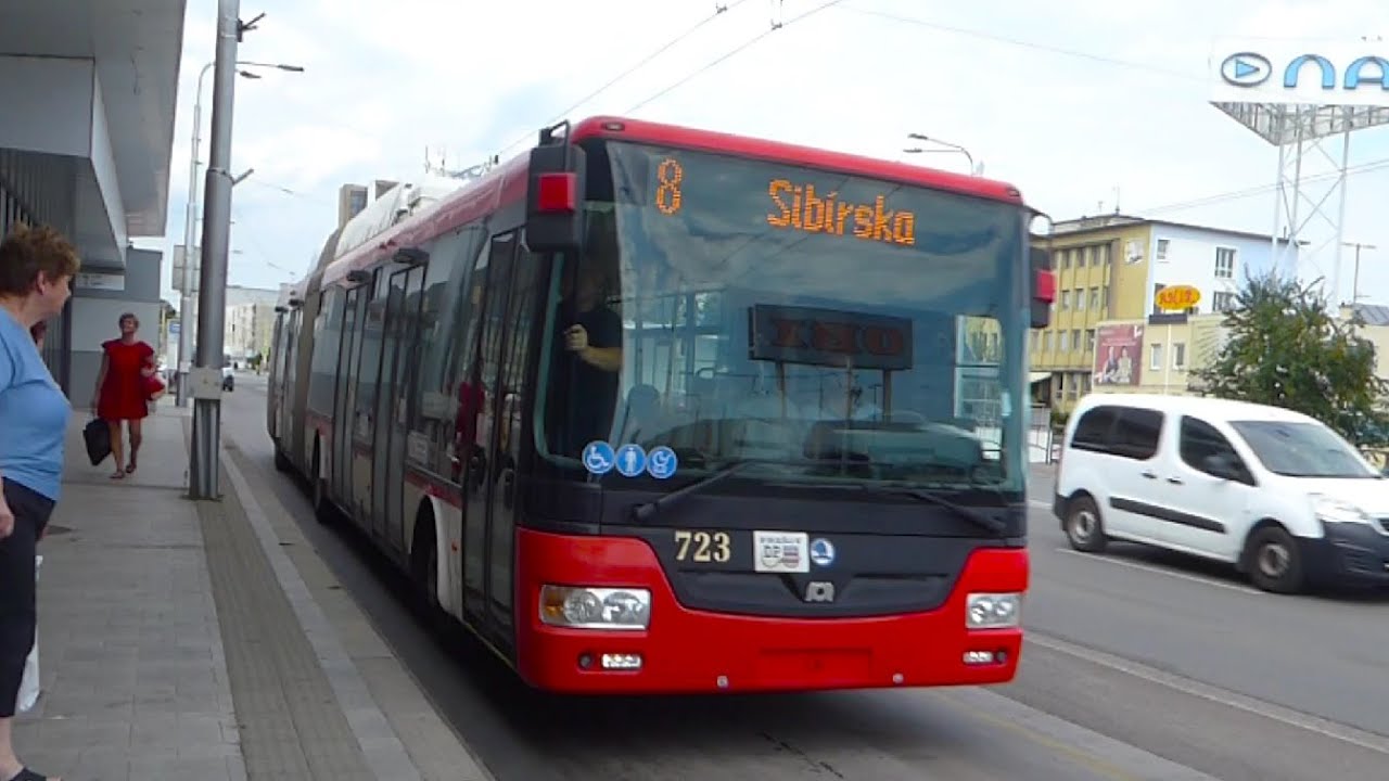 Trolleybus MHD ride in Prešov (Jazda Trolejbusom MHD v Prešove) Linka 8 #2