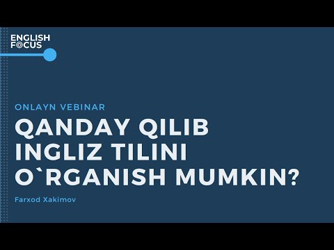 Video: Qanday Qilib Ingliz Tilini Onlayn O'rganish