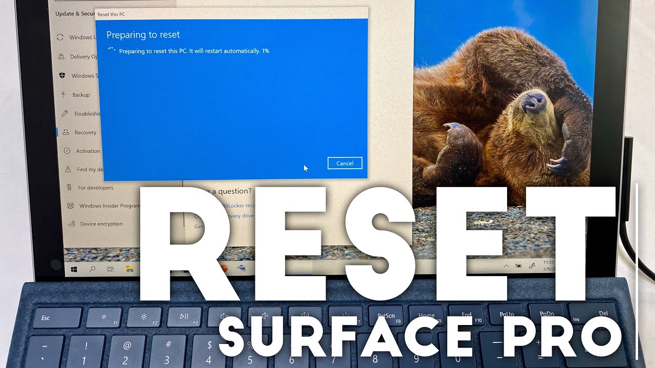 How To Reset Microsoft Surface Pro 18 To Factory Settings
