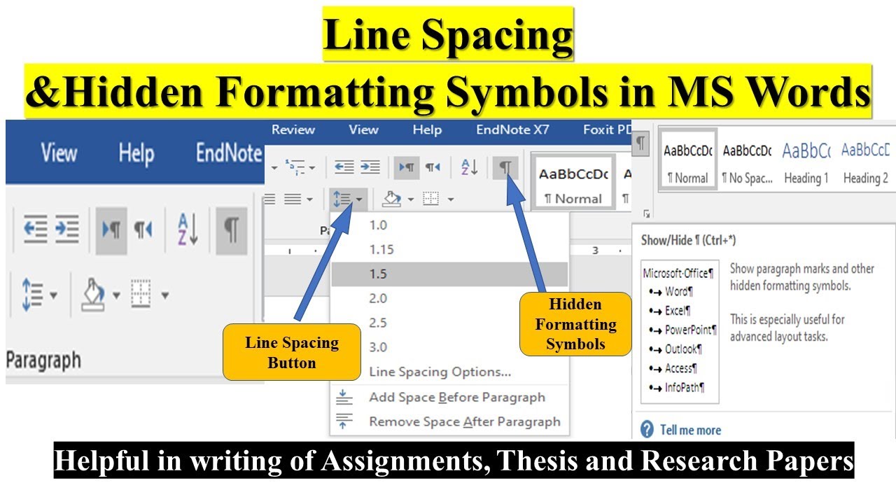 line spacing in thesis